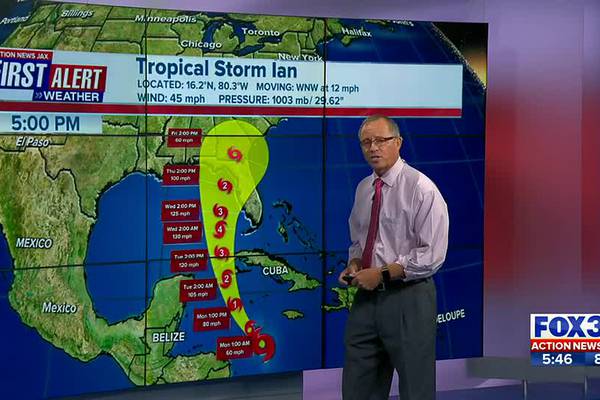 Hurricane Ian: Northeast Florida, Southeast Georgia in forecast cone